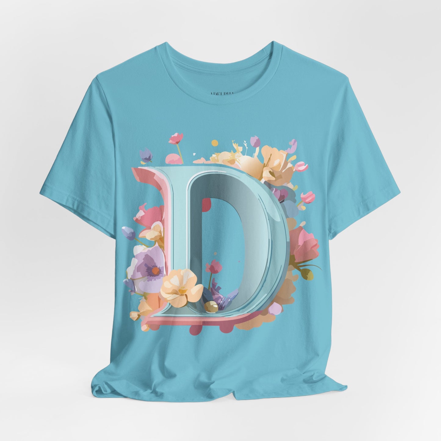 Natural Cotton Tee Shirt - Letters Collection - D Printify
