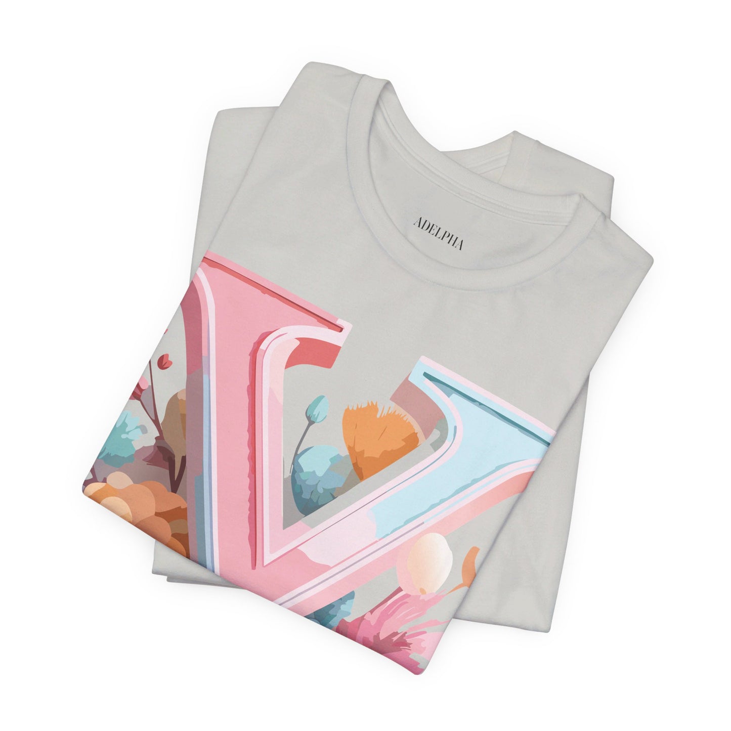 Natural Cotton Tee Shirt - Letters Collection - Y Printify