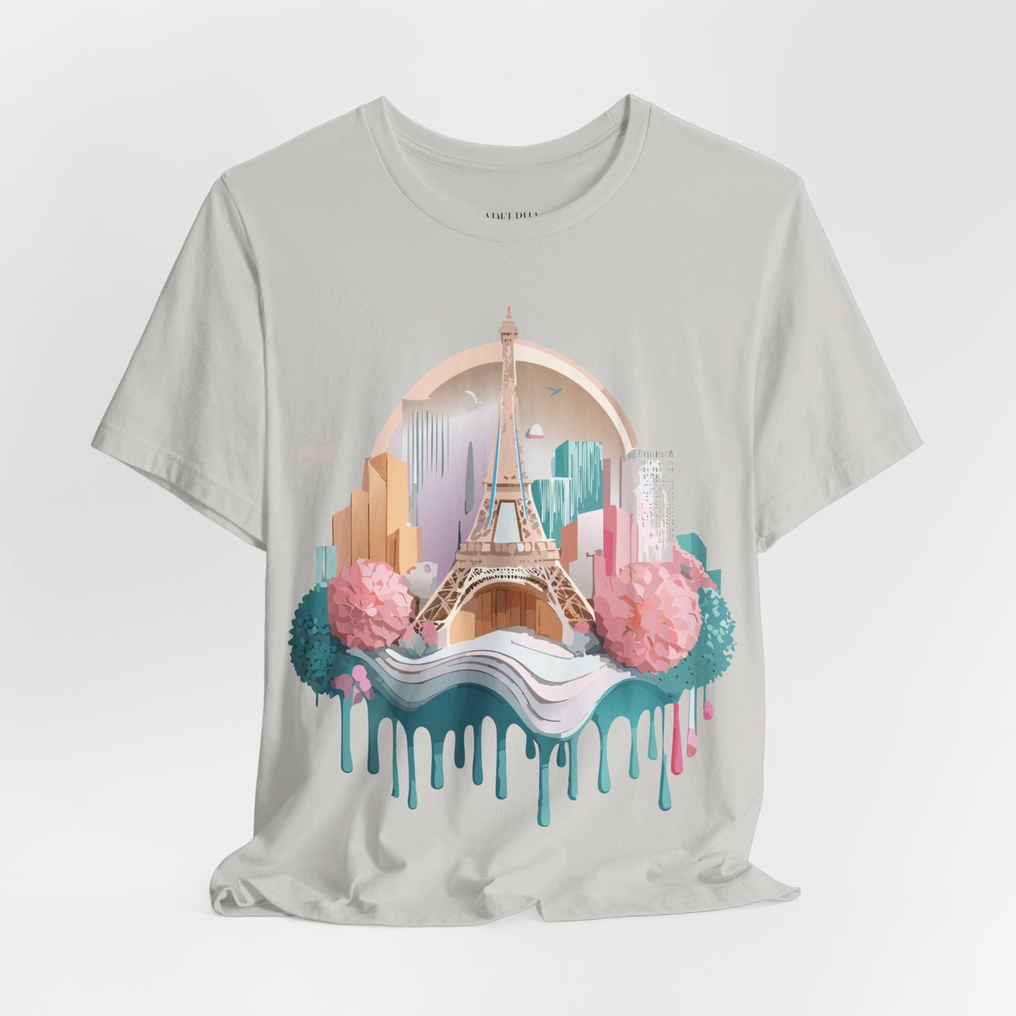 Natural Cotton Tee Shirt - Beautiful Places Collection - Paris Printify