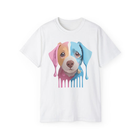Animal Shirt, Tee Shirt with Animals, Floral Dog T-Shirt