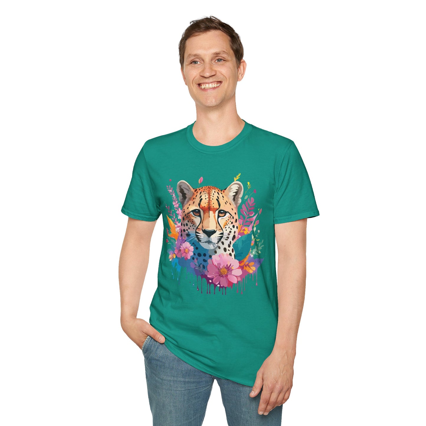 Cheetah Shirt, Shirt with Cheetah, Cheetah Tee, Shirt with Animals