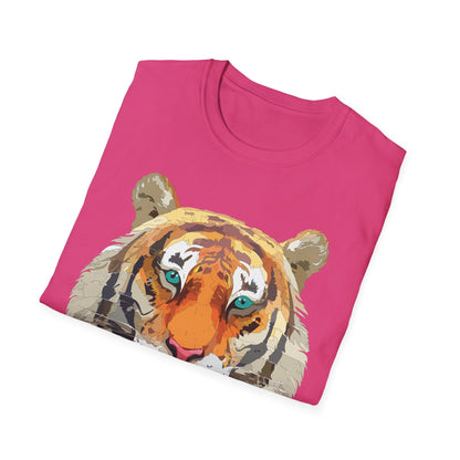 Tiger Shirt Unisex Animal Tee Gildan Softstyle 64000 Cotton Tee