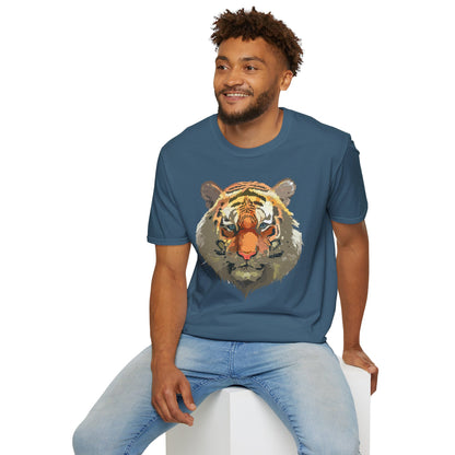 Unisex Tiger Shirt Gildan Softstyle 64000 Cotton Tee For Everyday Comfort