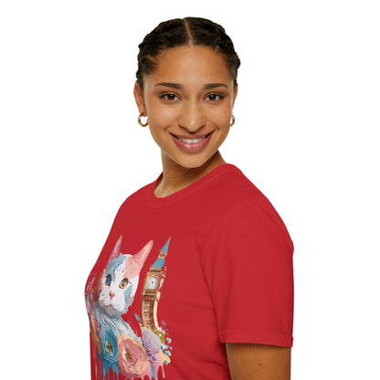 Cat Shirt Unisex Tee Softstyle 64000 Gildan Ring Spun Cotton