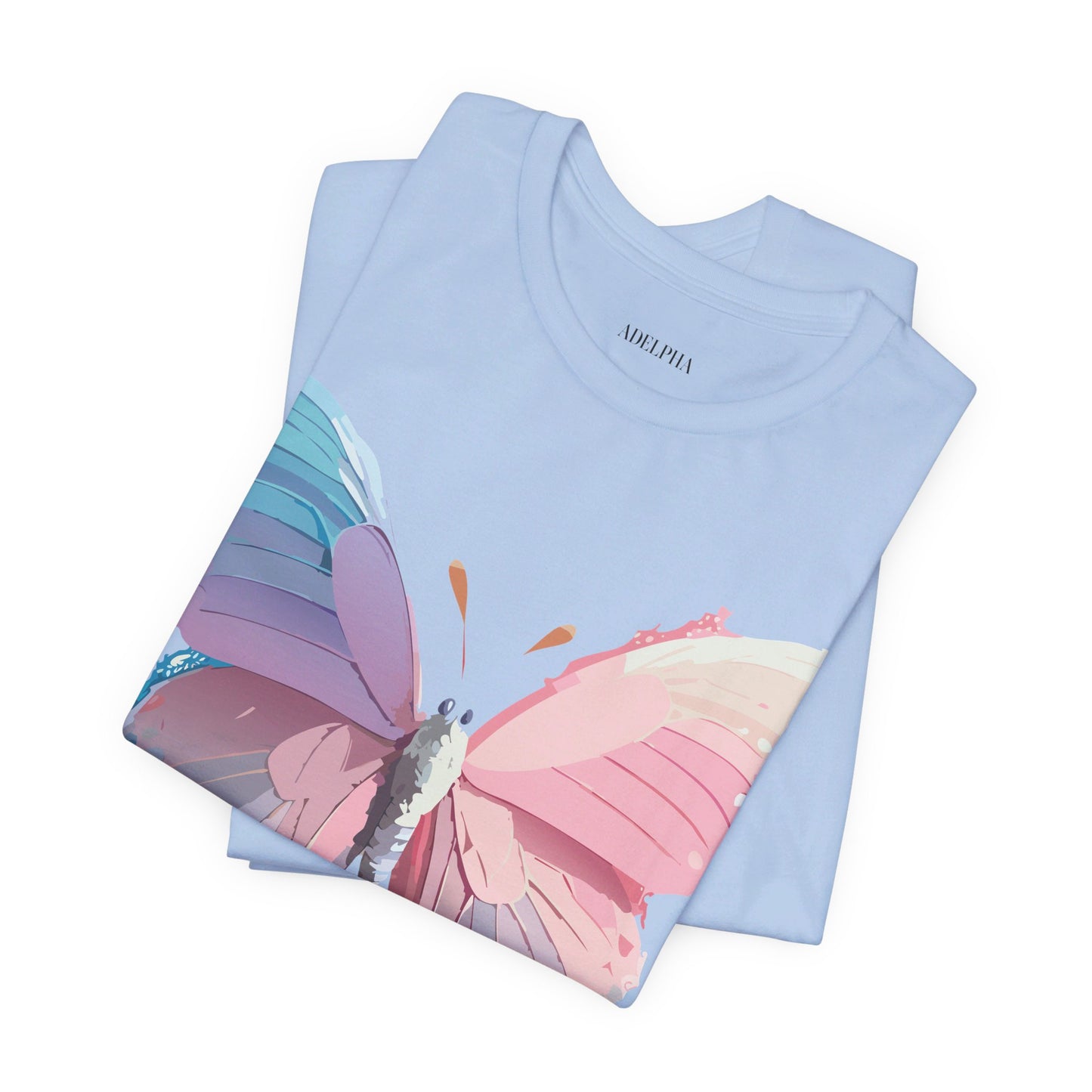 T-shirt en coton naturel avec papillon