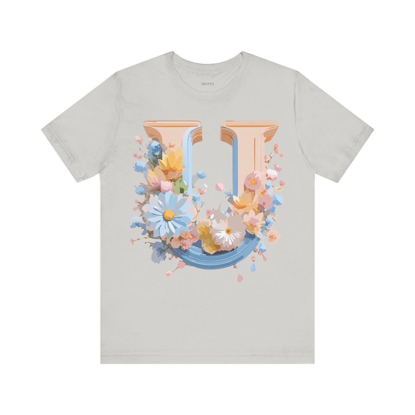 Natural Cotton Tee Shirt - Letters Collection - U