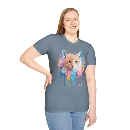 Unisex Cat Shirt Softstyle Tee 100 Percent Ring Spun Cotton Gildan 64000