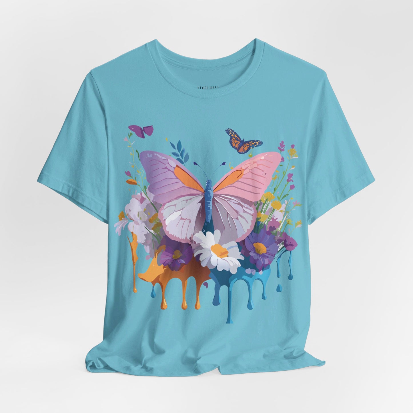 T-Shirt aus natürlicher Baumwolle mit Schmetterling