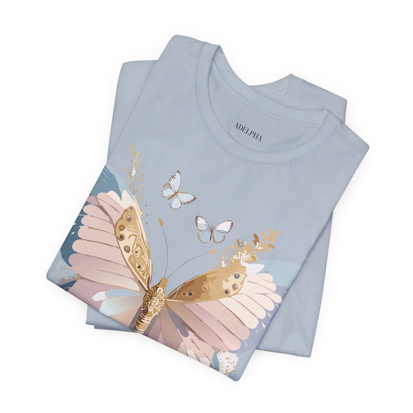 T-shirt en coton naturel avec papillon