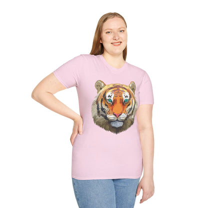 Tiger Shirt Unisex Animal Tee Gildan Softstyle 64000 Cotton Tee