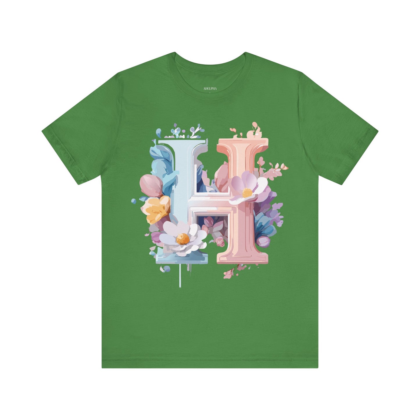 Natural Cotton Tee Shirt - Letters Collection - H