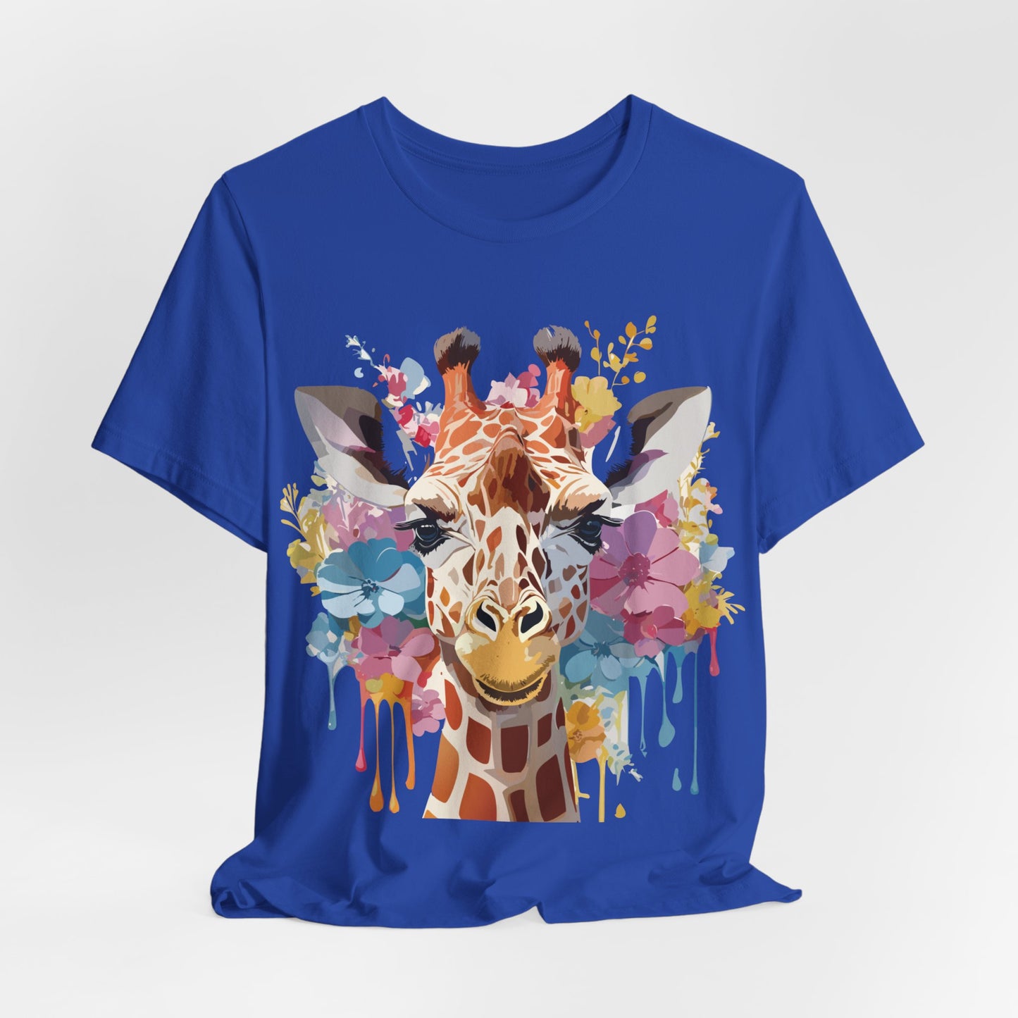 Natural Cotton Tee Shirt with Giraffe