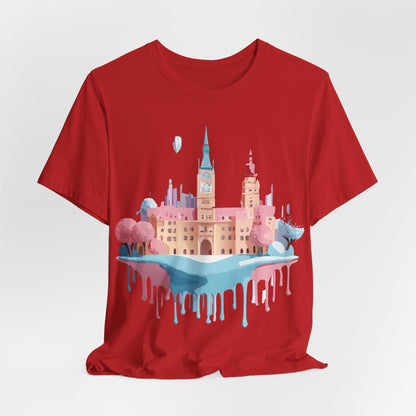 Natural Cotton Tee Shirt - Beautiful Places Collection - Prague Printify