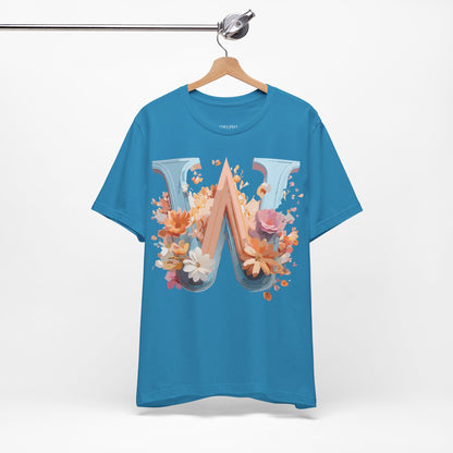 Natural Cotton Tee Shirt - Letters Collection - W Printify