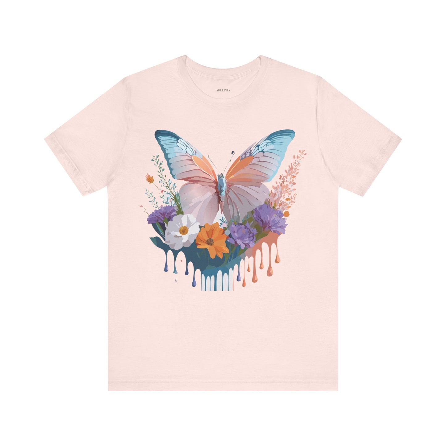 T-shirt en coton naturel avec papillon