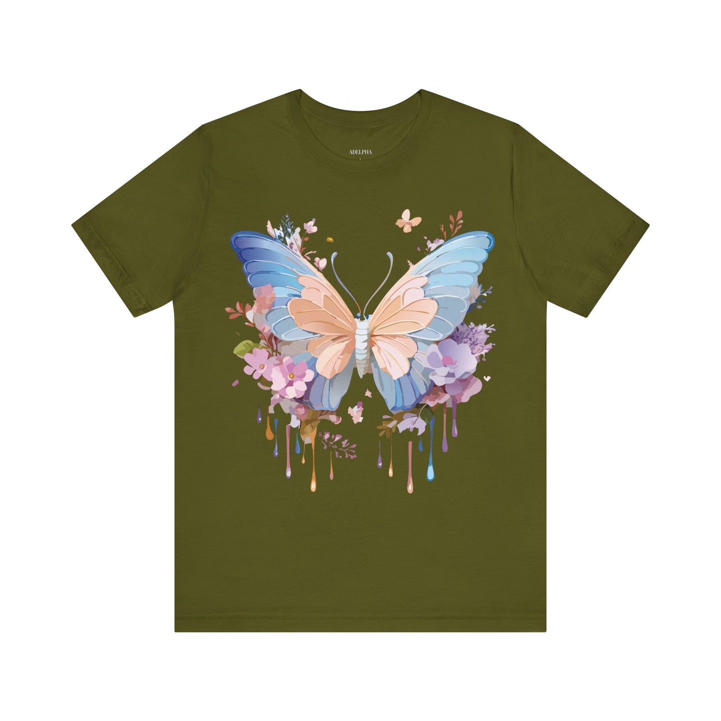 T-shirt en coton naturel avec papillon