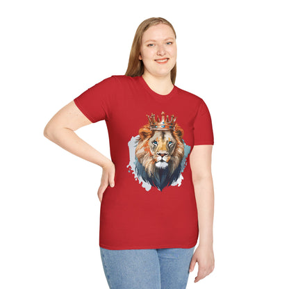 Lion Shirt Unisex Animal Tee Gildan Softstyle 64000 100 Percent Ring Spun Cotton