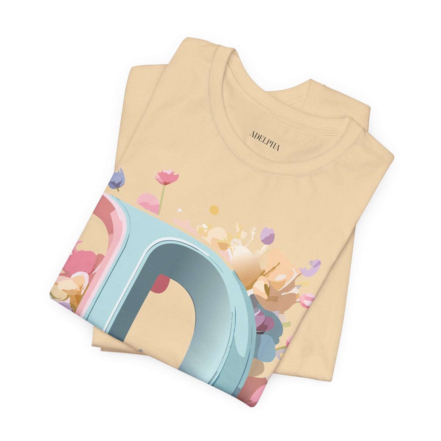 Natural Cotton Tee Shirt - Letters Collection - D