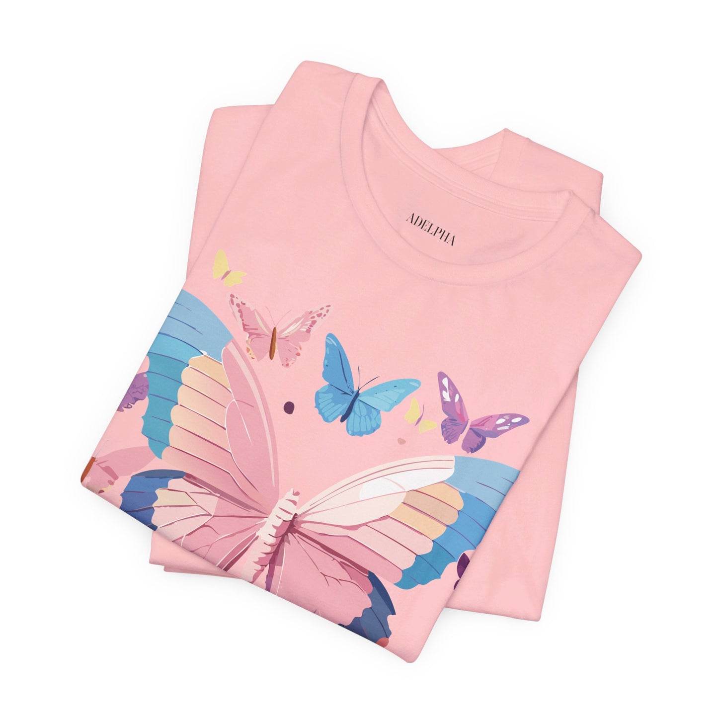 T-shirt en coton naturel avec papillon