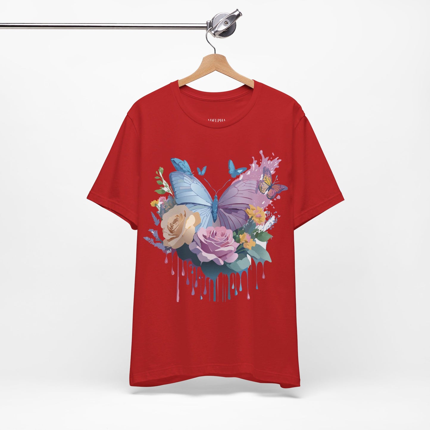 T-shirt en coton naturel avec papillon