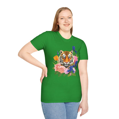 Tiger Shirt Unisex Animal Tee Gildan Softstyle 64000 100 Percent Cotton
