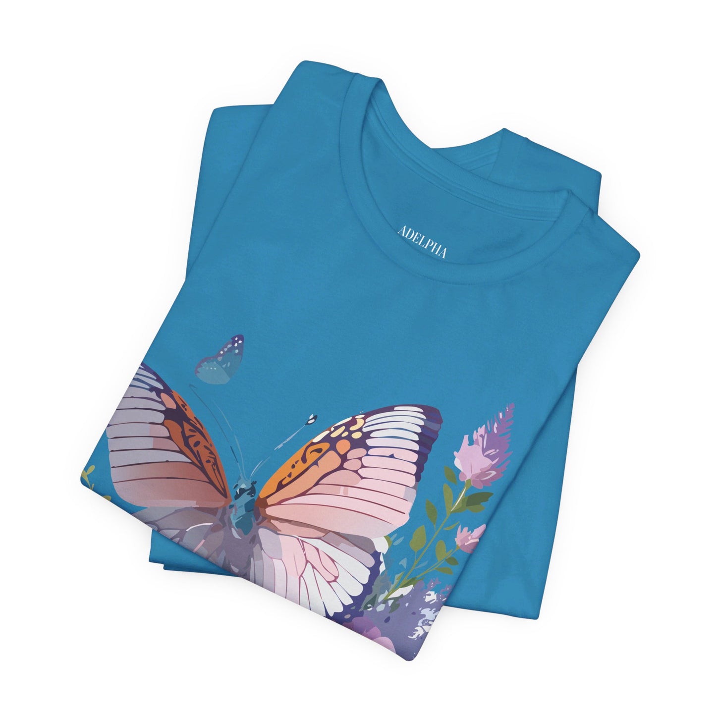 T-Shirt aus natürlicher Baumwolle mit Schmetterling