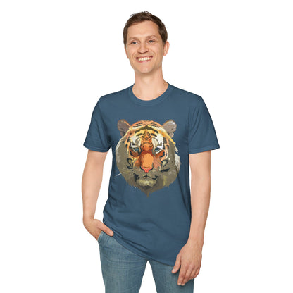 Unisex Tiger Shirt Gildan Softstyle 64000 Cotton Tee For Everyday Comfort