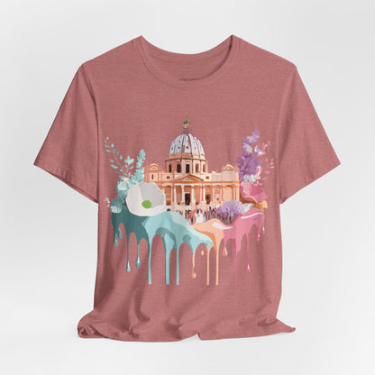 Natural Cotton Tee Shirt - Beautiful Places Collection - Rome Printify