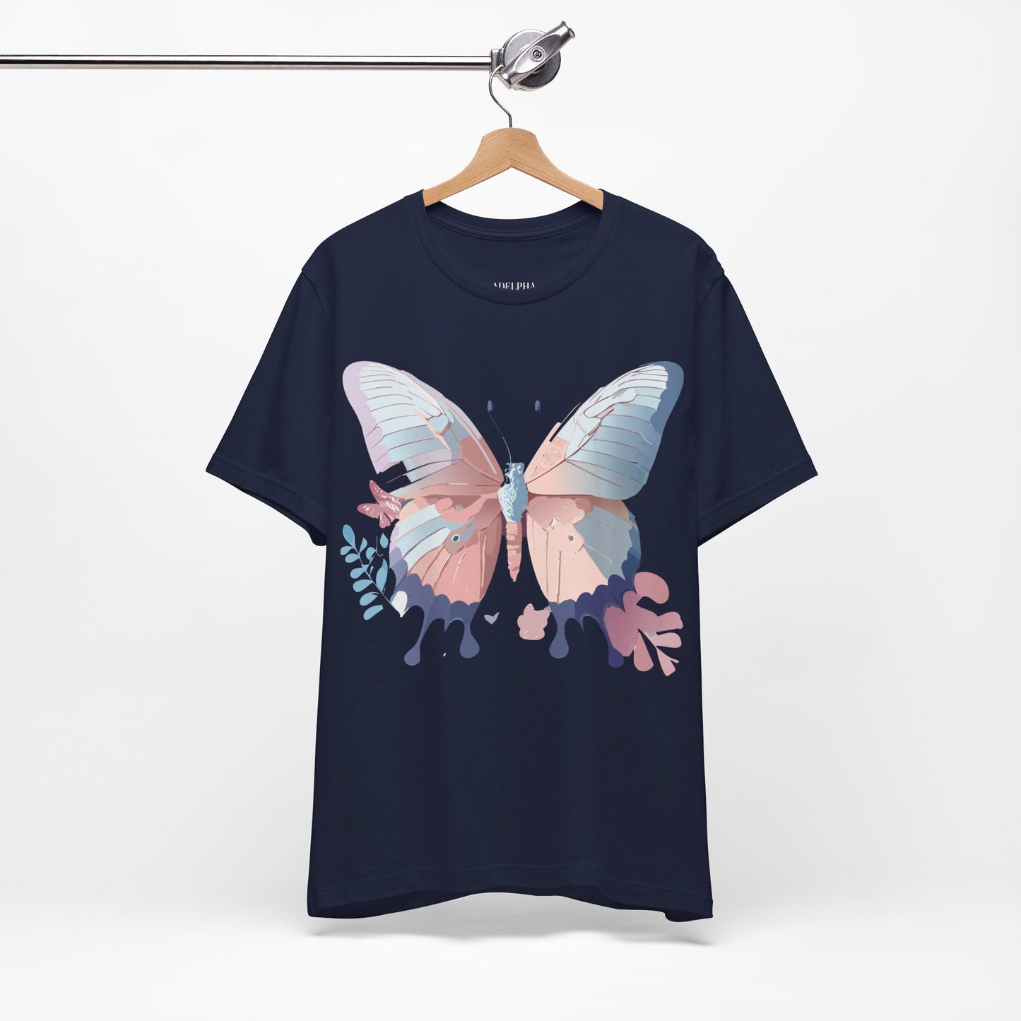 T-shirt en coton naturel avec papillon