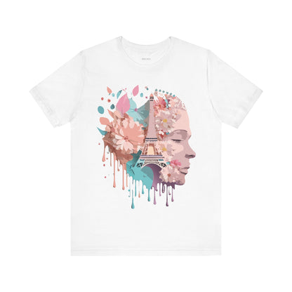 Natural Cotton Tee Shirt - Beautiful Places Collection - Paris Printify