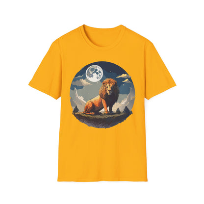 Lion Shirt Unisex Animal Tee Softstyle 64000 100 Percent Ring-Spun Cotton