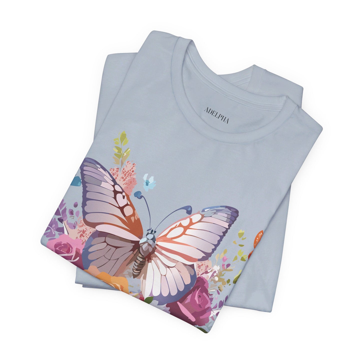 T-shirt en coton naturel avec papillon