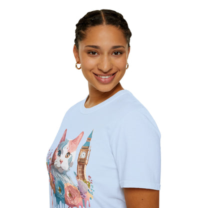Cat Shirt Unisex Tee Softstyle 64000 Gildan Ring Spun Cotton