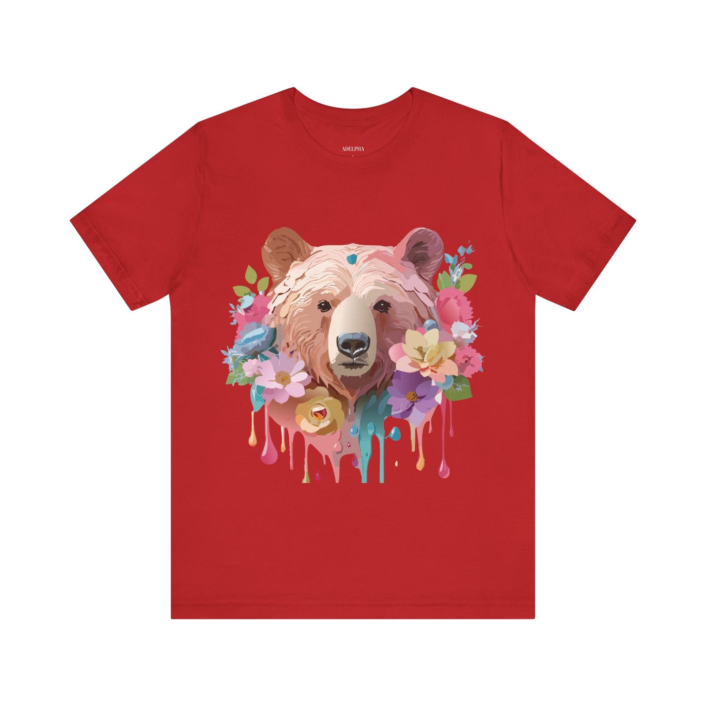 Natural Cotton Tee Shirt with Bear