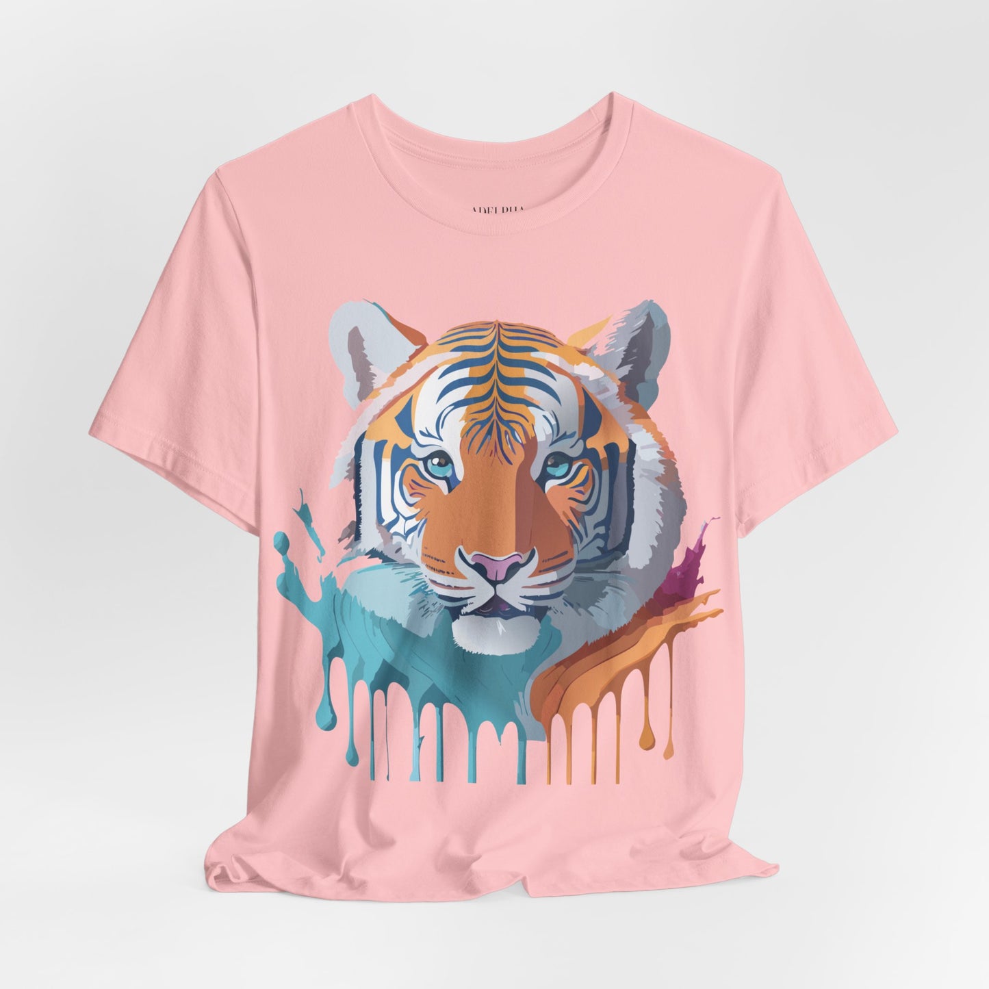 Natural Cotton Tee Shirt with Tiger