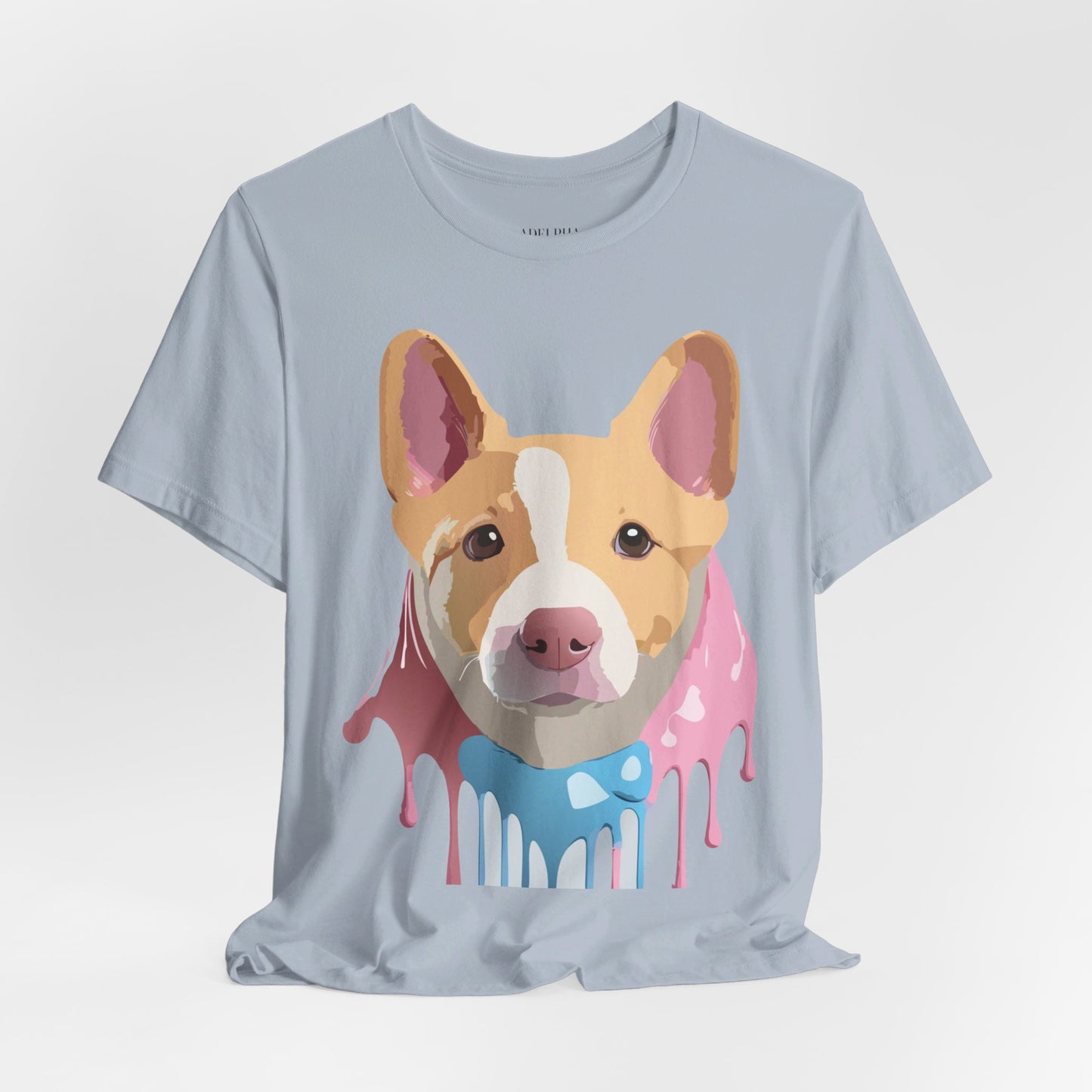 Natural Cotton Tee Shirt with Dog