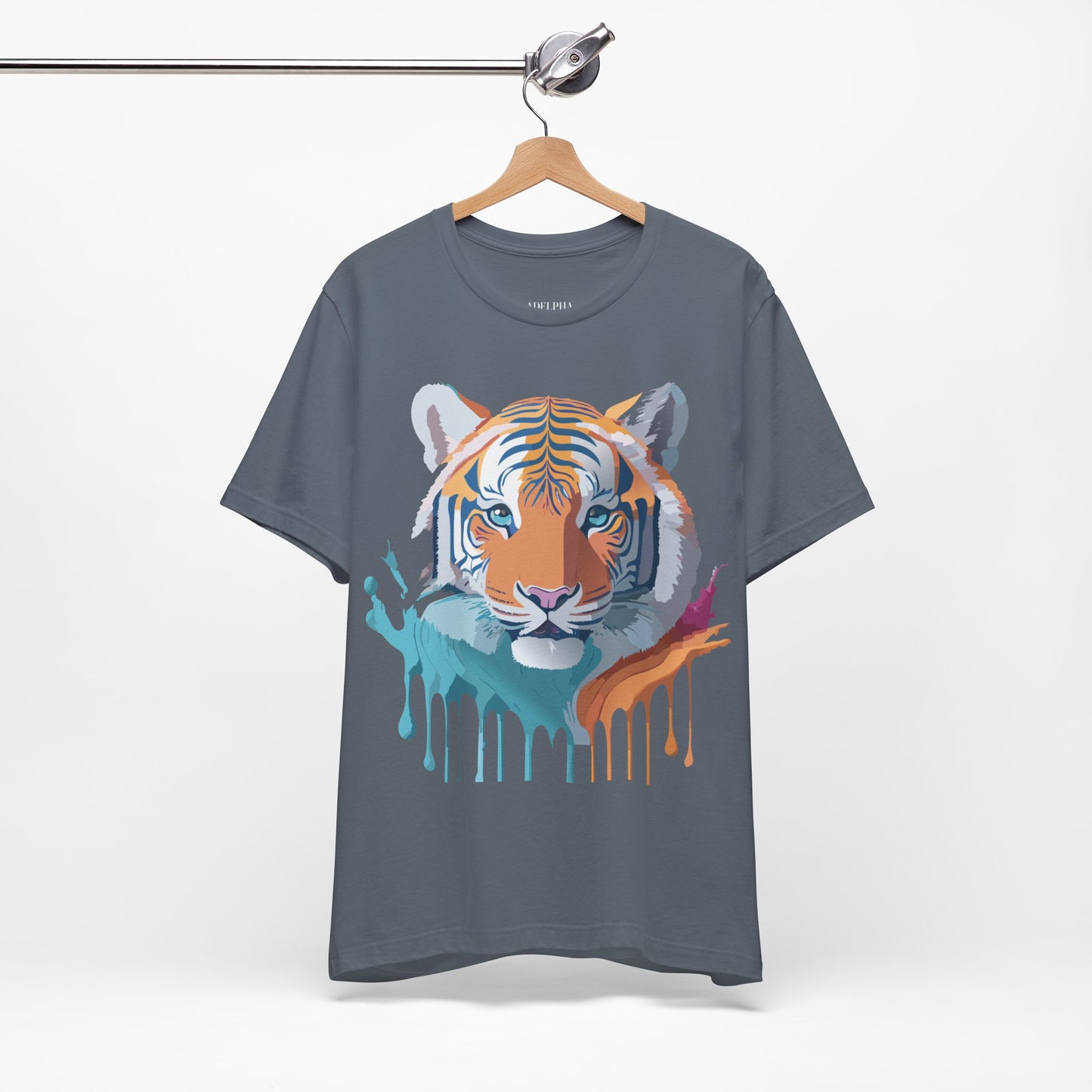 Natural Cotton Tee Shirt with Tiger