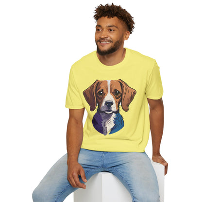 Dog Shirt Unisex Animal Print Tee Softstyle 100 Percent Cotton Gildan 64000