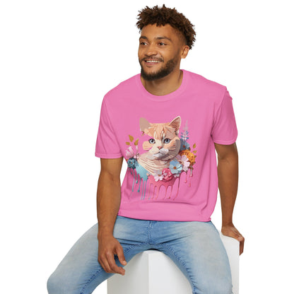 Cat Shirt Unisex Kitten Tee Softstyle Gildan 64000 Cotton Tee