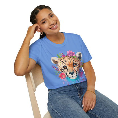 Cheetah Print Unisex Softstyle T Shirt Gildan 64000 Tee For Everyday Comfort
