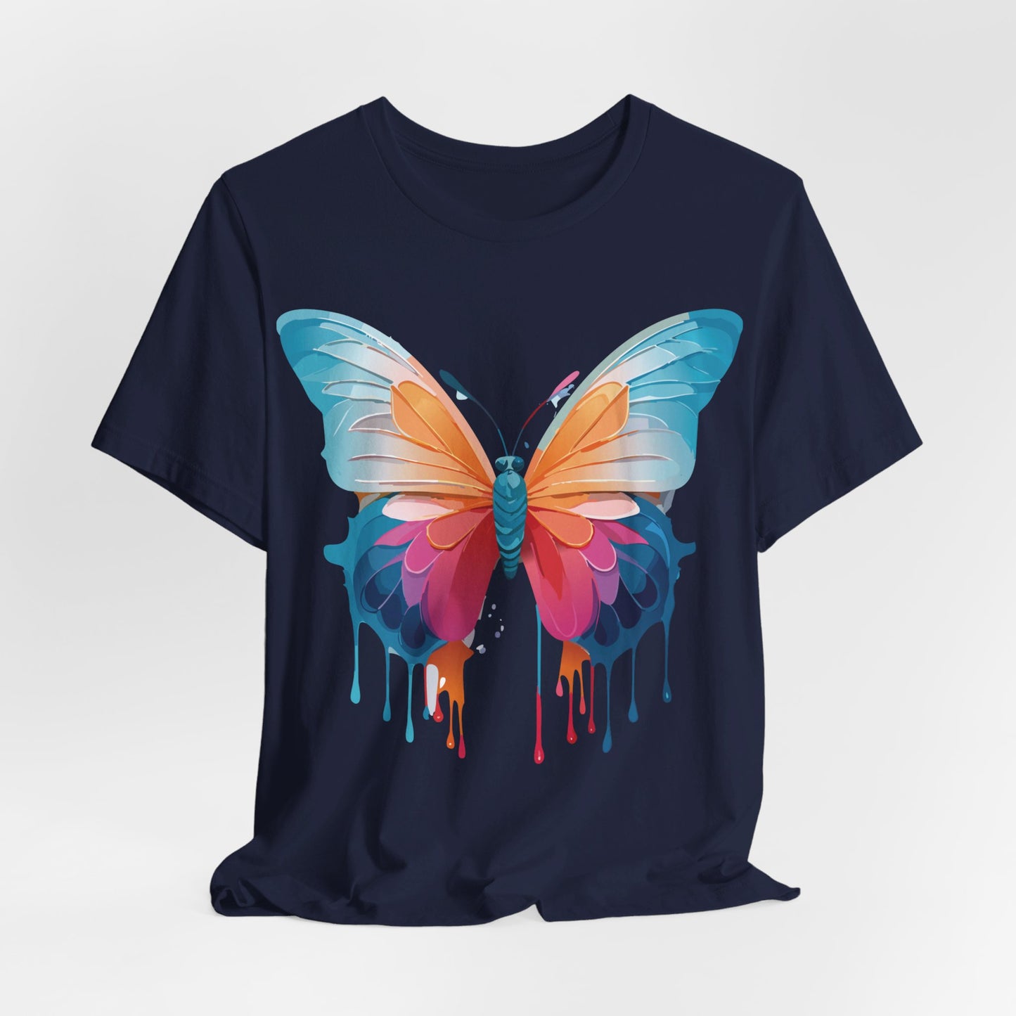 T-Shirt aus natürlicher Baumwolle mit Schmetterling