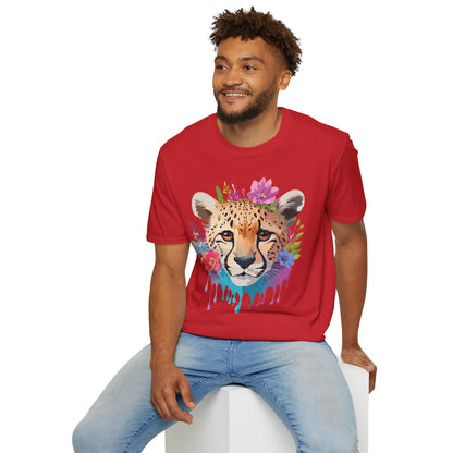 Cheetah Print Unisex Softstyle T Shirt Gildan 64000 Tee For Everyday Comfort