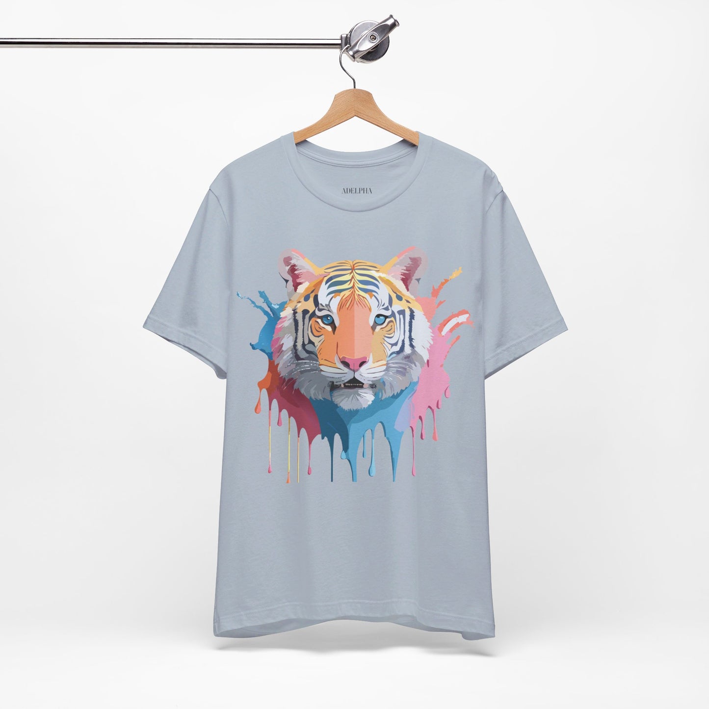 Natural Cotton Tee Shirt with Tiger