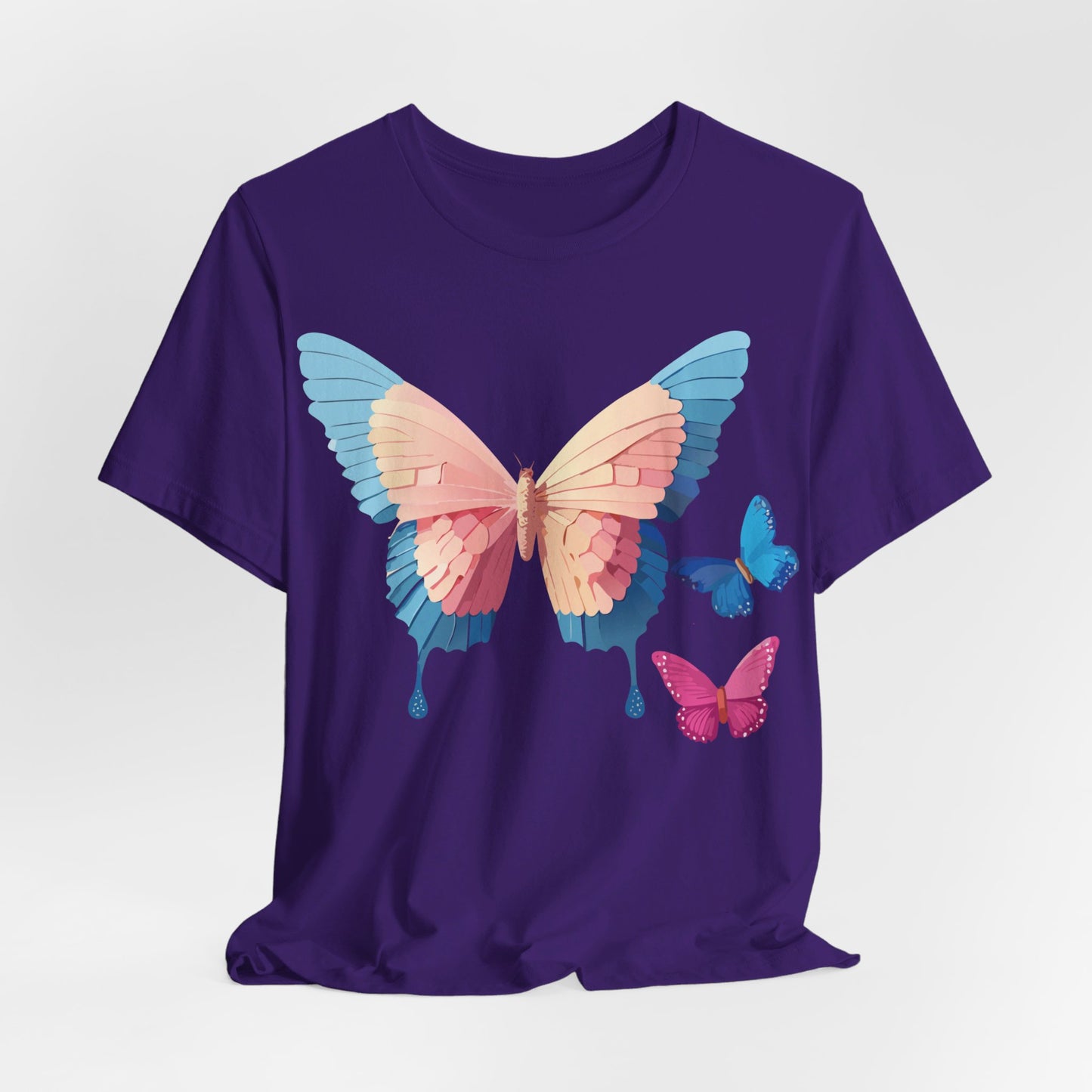 T-Shirt aus natürlicher Baumwolle mit Schmetterling