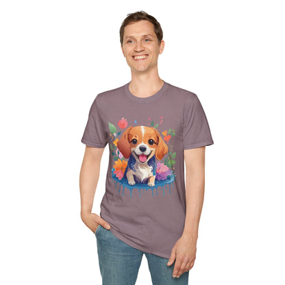 Dog Shirt Animal Print Tee Unisex Gildan Softstyle 64000 Cotton Tee