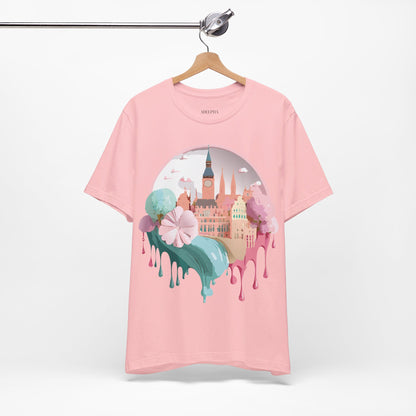Natural Cotton Tee Shirt - Beautiful Places Collection - Prague Printify