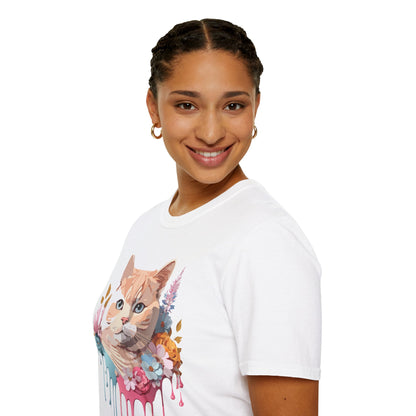 Cat Shirt Unisex Kitten Tee Softstyle Gildan 64000 Cotton Tee