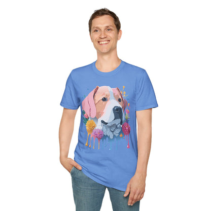 Dog Shirt Unisex Softstyle Cotton Tee 64000 Graphic Animal Print