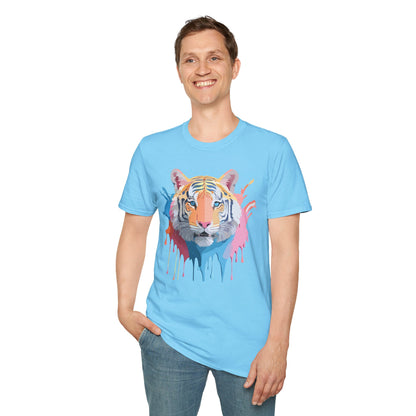 Tiger Print Unisex Softstyle T Shirt Gildan 64000 Comfort Tee