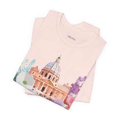 Natural Cotton Tee Shirt - Beautiful Places Collection - Rome Printify